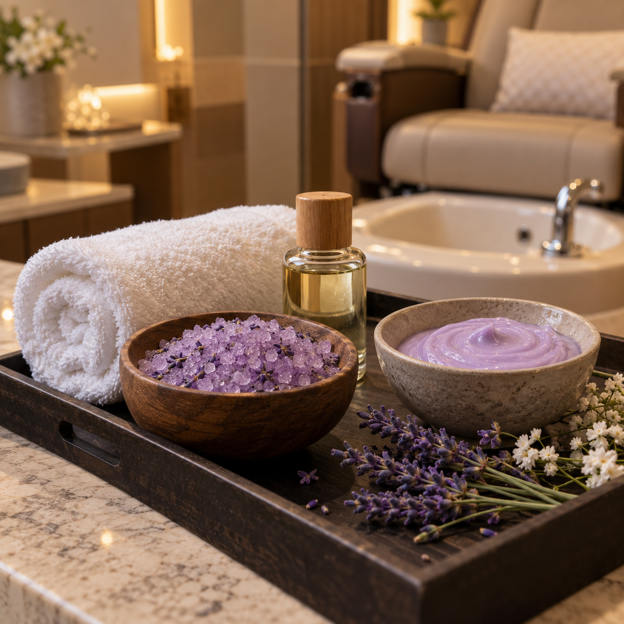 Lavender Pedicure at Kay's Nail Spa